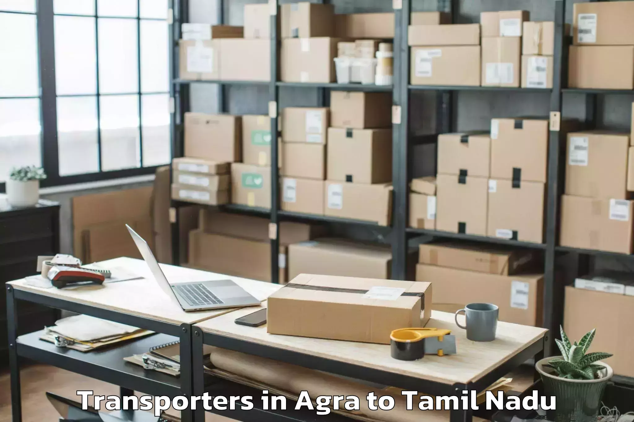 Top Agra to Kattupputtur Transporters Available